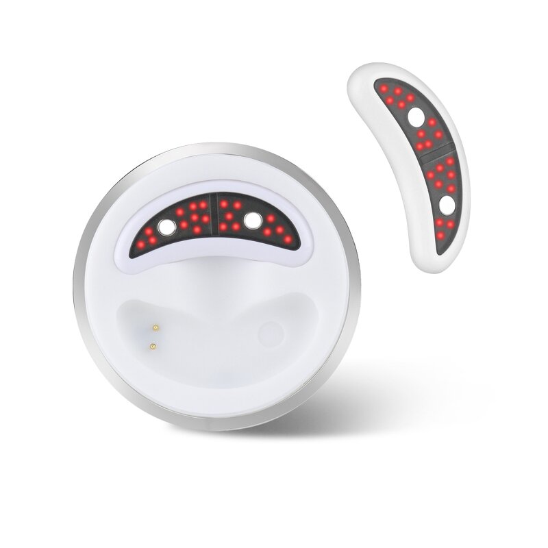 LED Red Light EMS Eye Massager - Gel Patch Under Eye Wrinkle Treatment Tool