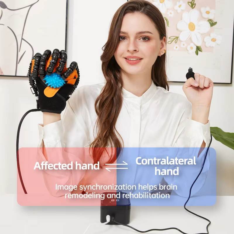 Hemiplegia Finger Trainer - Physical Therapy Stroke Patient Hand Exercise Robot Gloves