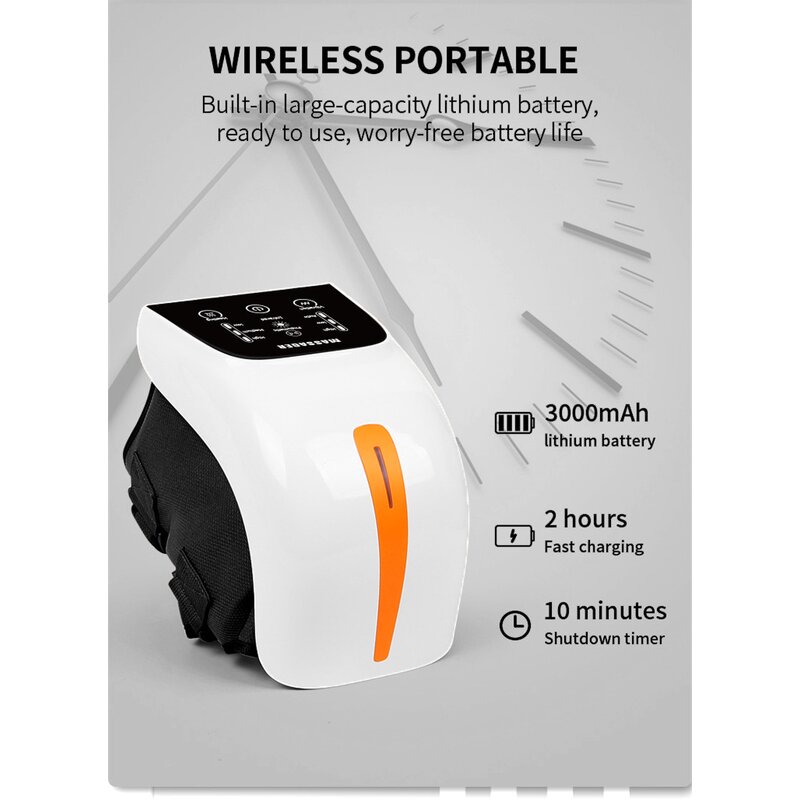 Wireless Leg Massager - 2022 Pair Smart Air Compression Controlled Heating Calf Tool