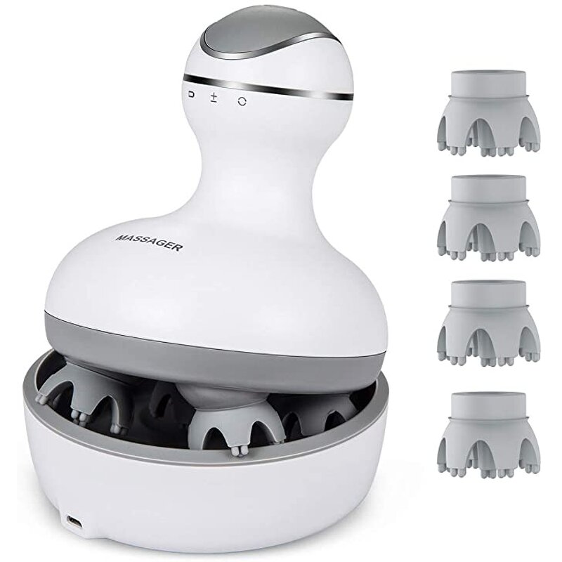 Cordless Scalp Massager - Electric Head Massager 84 Kneading Nodes Hair Growth Tool