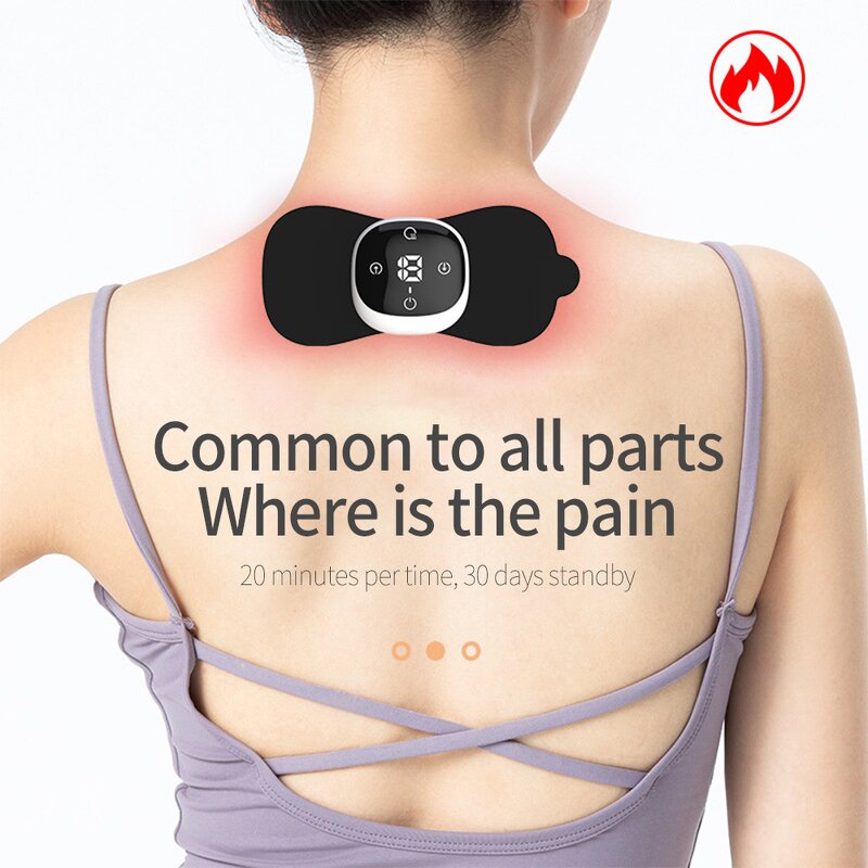 TENS Unit Muscle Stimulator - Electronic Pulse Cervical Neck Back Wireless Therapy Tool