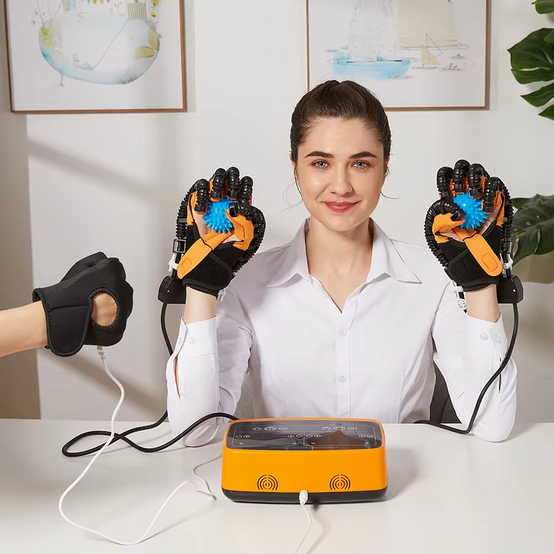 Dual Hand Rehabilitation Gloves - Both Hands Stroke Hemiplegia Intelligent Massage Tool