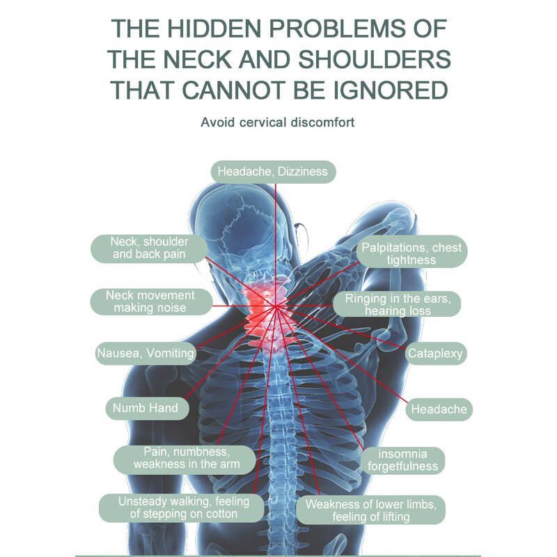 Inflatable Neck Massage Pillow - U Shape Travel Kneading Car Home Shiatsu Tool