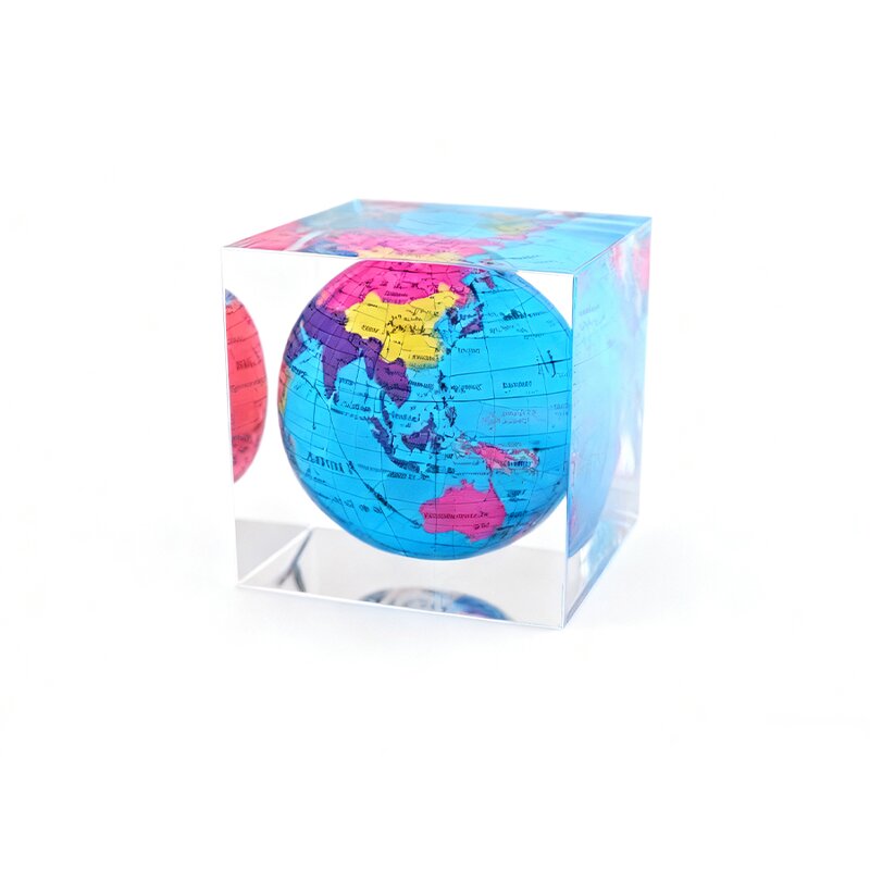 Kids Acrylic Globe - World Exploration Gift OEM Vivid Continent Map Learning Tool