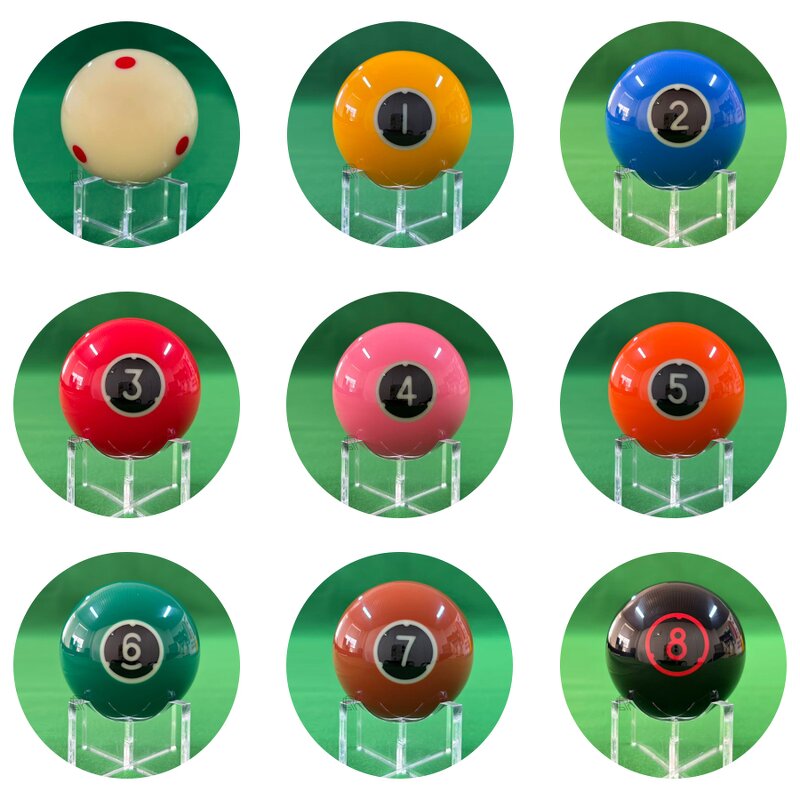 Crystal-Like Pool Balls - Eco-Friendly Balanced Weight Enhance Game Night Tool