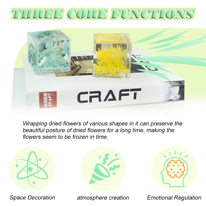 Resin Paperweight - Real Flower Specimen Kids Party Favors Novelty Gift Tool