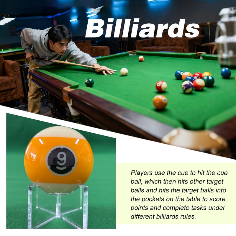 Resin Billiard Ball Set - Perfect Roundness Balance Family Billiard Table Game
