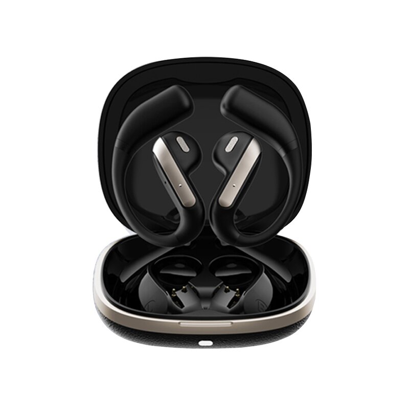 AI Translation Earphones - TWS Leather Case Open-back Noise-canceling Earhook Tool