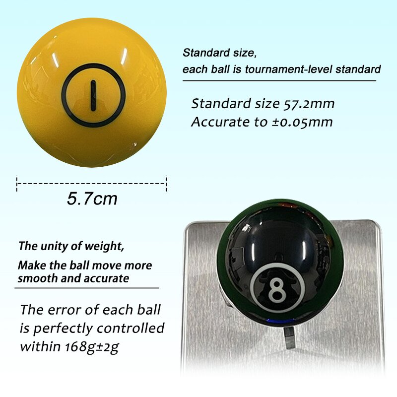 Resin Billiard Ball Set - Perfect Roundness Balance Family Billiard Table Game
