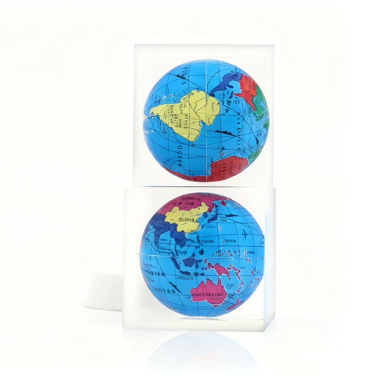 Kids Acrylic Globe - World Exploration Gift OEM Vivid Continent Map Learning Tool