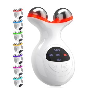7 Color LED Facial Massager - Professional Home Use Vibration 3D Lifting Head Tool