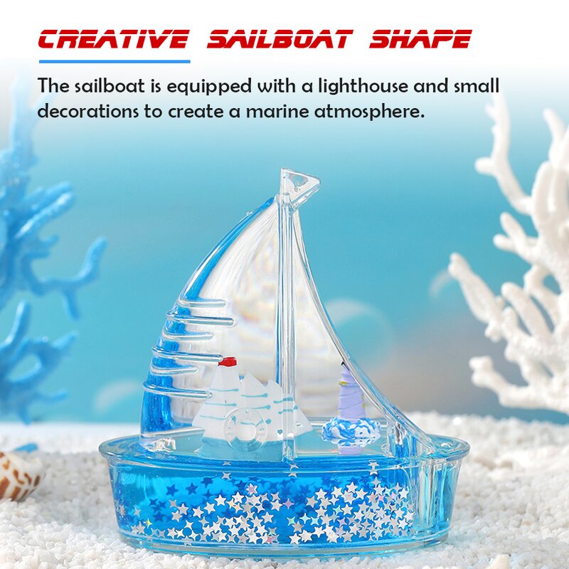 Acrylic Sailboat Ornament - Marine Style Resin Wedding Party Novelty Gift Tool