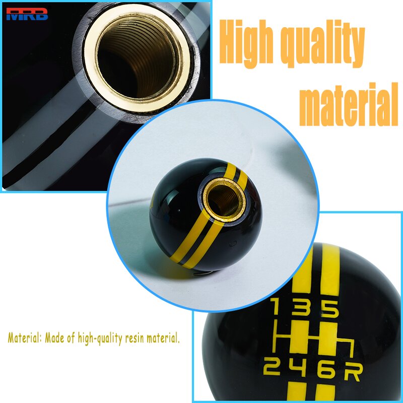 Resin Shift Knob - Cylindrical 3D Candy Universal Manual Auto SUV Car Tool