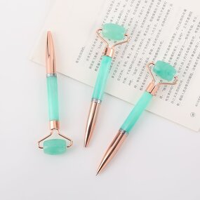 2-in-1 Resin Pen - Writing Facial Massager Reduce Puffiness Skin Care Tool