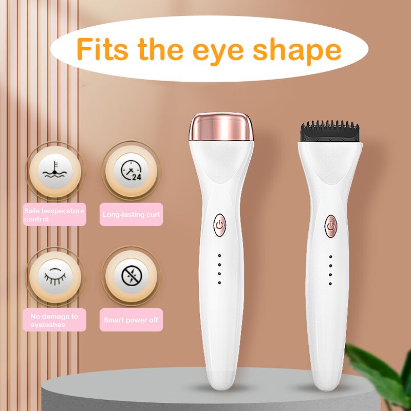 Heated Eyelash Curler - Custom Logo Rechargeable Portable Mini Silicone Travel Kit