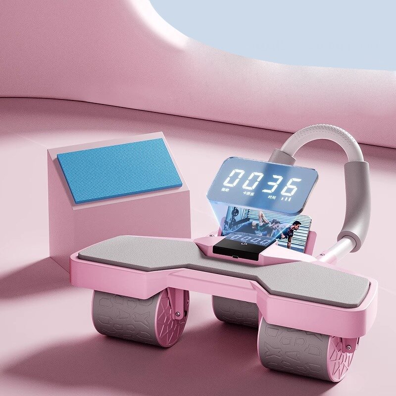 Three-Wheel Abdominal Wheel - Women Home Use Exercise Band Belly Fat Reduction Tool