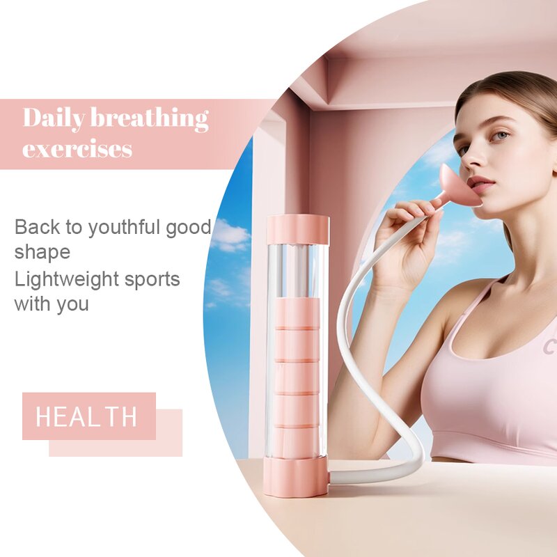 Breathing Trainer Dumbbell - Small Face Core Strength Lung Exerciser Muscle Tool