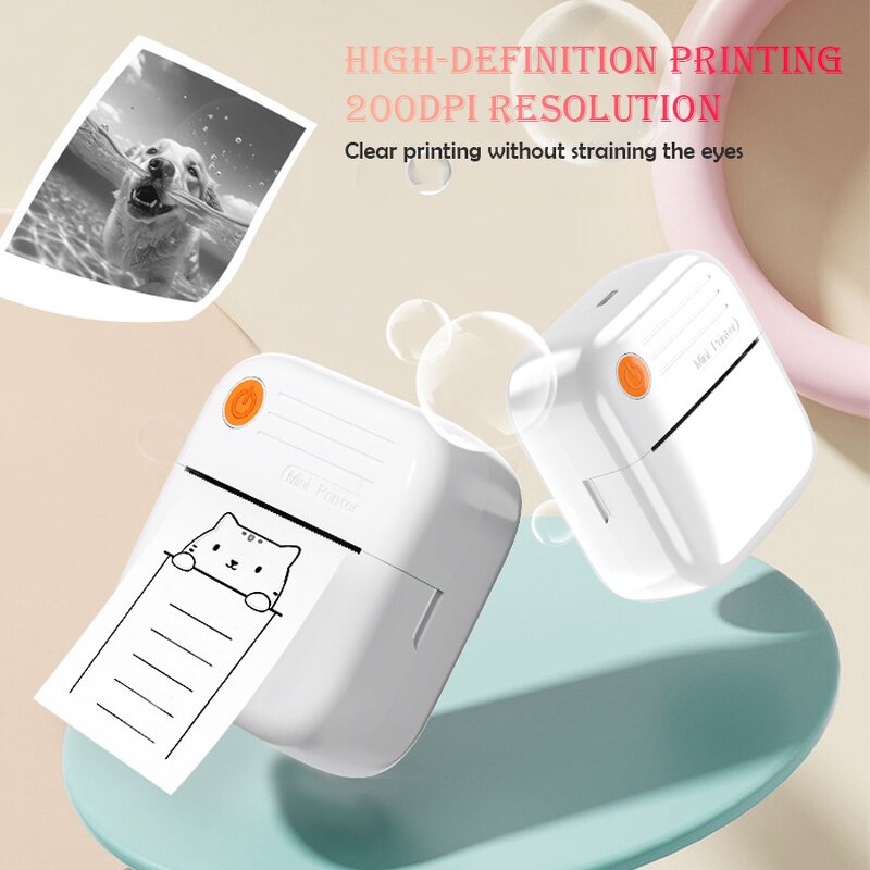 Mini Photo Printer - Wireless Bluetooth IOS Android Thermal Pocket Sticker Gift