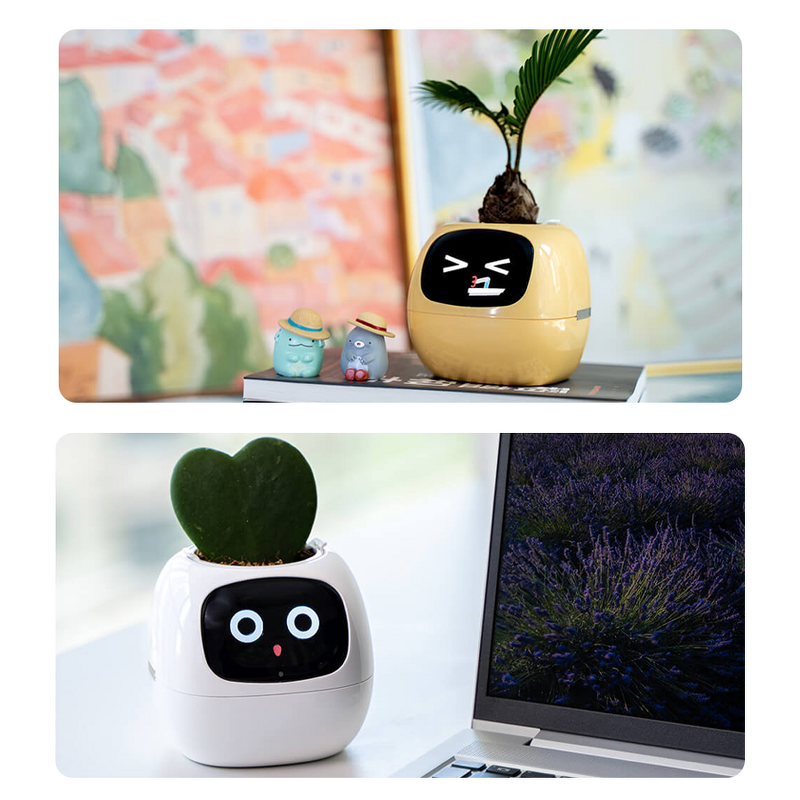 AI Pet Planter - Cute Digital Pot Kids Smart Interaction Balcony Desktop Gift