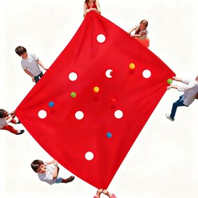 Outdoor Team Building Set - Holey Tarp Challenge Group Dynamic Sports Toy Tool