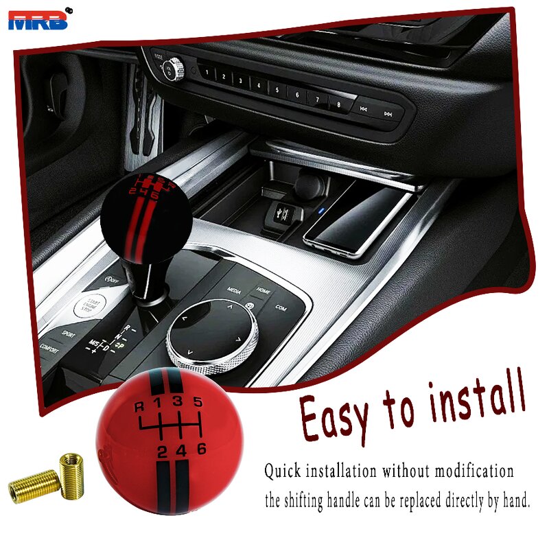 Resin Shift Knob - Cylindrical 3D Candy Universal Manual Auto SUV Car Tool