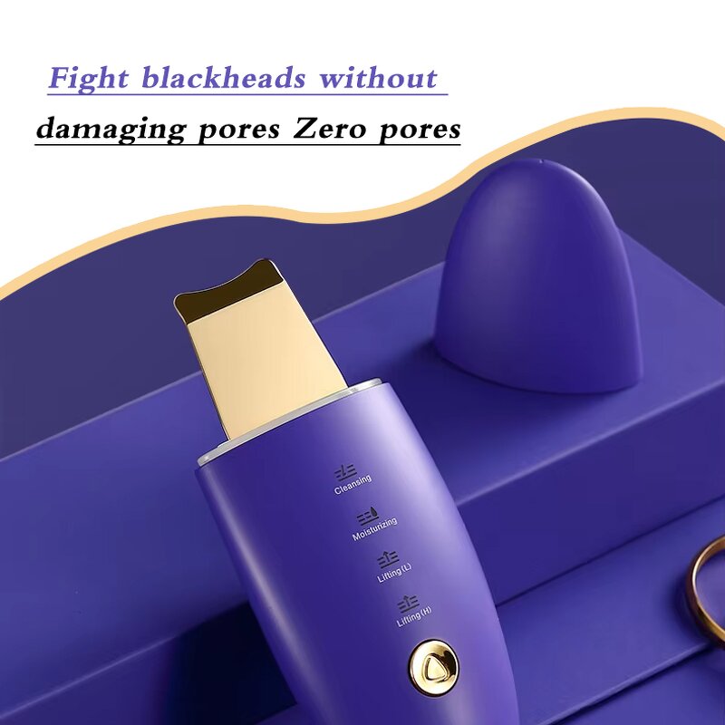 Electric Facial Spatula - Ultrasonic Exfoliator Pore Cleaning Blackhead Tool