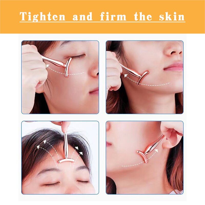 T-shaped Metal Massager - Face Eye Tail Scraper Precision Beauty Care Tool