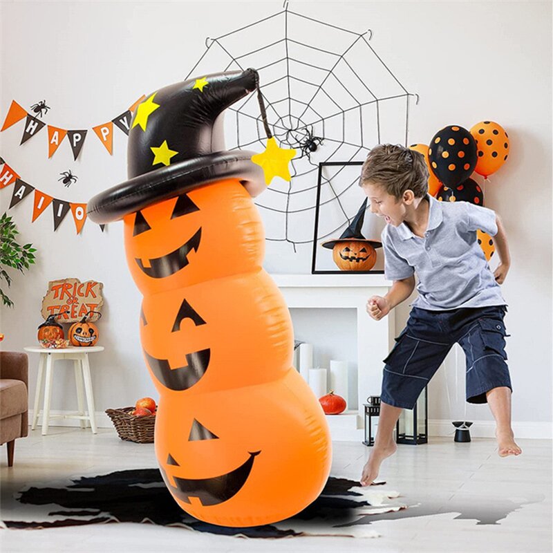 Halloween Pumpkin Tumbler - 140cm Inflatable Water-Filled Party Decoration Tool