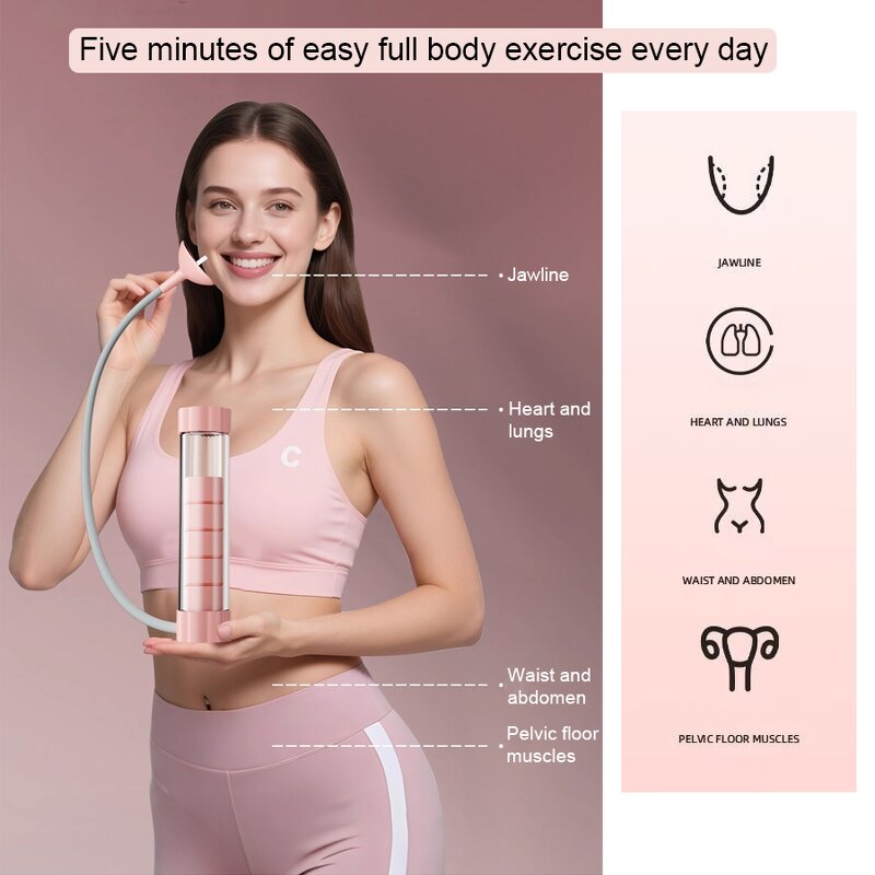 Breathing Trainer Dumbbell - Small Face Core Strength Lung Exerciser Muscle Tool