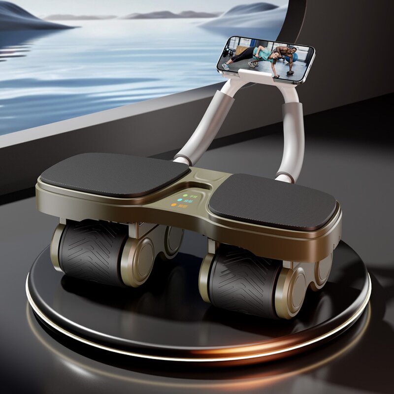 Foldable Ab Wheel - Space-Saving 170mm Wide Elbow Support Core Workout Tool