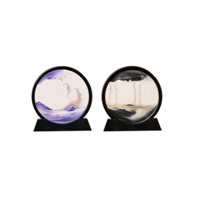 Liquid Hourglass Pen Holder - Novelty Motion Timer Bubble Office Desktop Decor