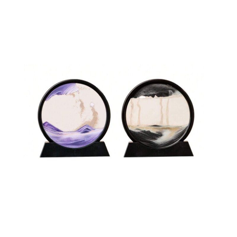 Liquid Hourglass Pen Holder - Novelty Motion Timer Bubble Office Desktop Decor