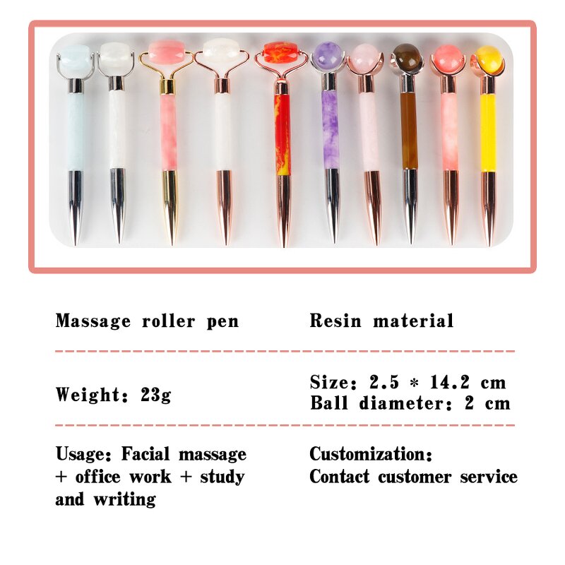 Resin Roller Ballpoint Pen - Custom Logo Office Learning Promotional Gift Tool