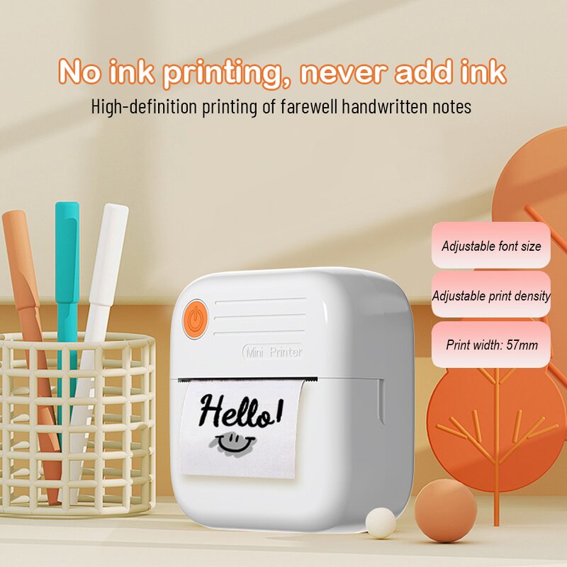 Mini Photo Printer - Wireless Bluetooth IOS Android Thermal Pocket Sticker Gift