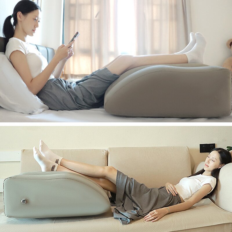 Inflatable Leg Pillow - Space-Saving Quick Pump Home Comfort Rest Tool