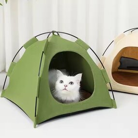 Portable Pet Camping Tent - Foldable Waterproof Play House Bed Small Animal Crate