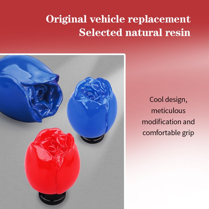 Racing Gear Shift Knob - Universal Manual Marble Pearl Long Stick Auto Accessory
