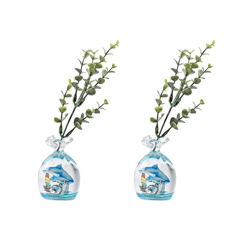 Ocean Oil Drip Pen Holder - Liquid Hourglass Table Decoration Student Gift Tool