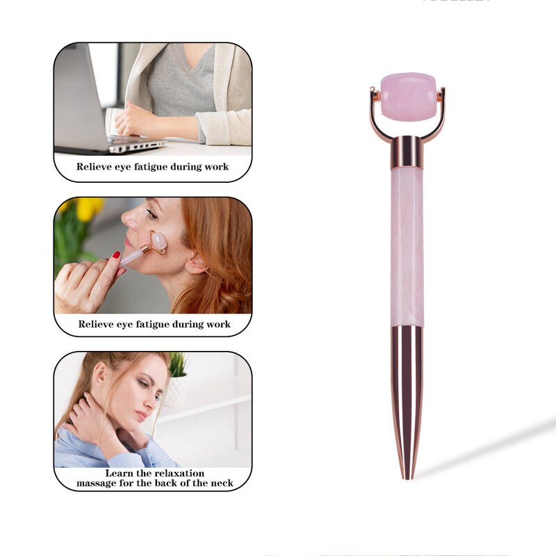 Rotary Facial Pen - Custom Logo Funny Resin Multi-Function Office Massage Tool