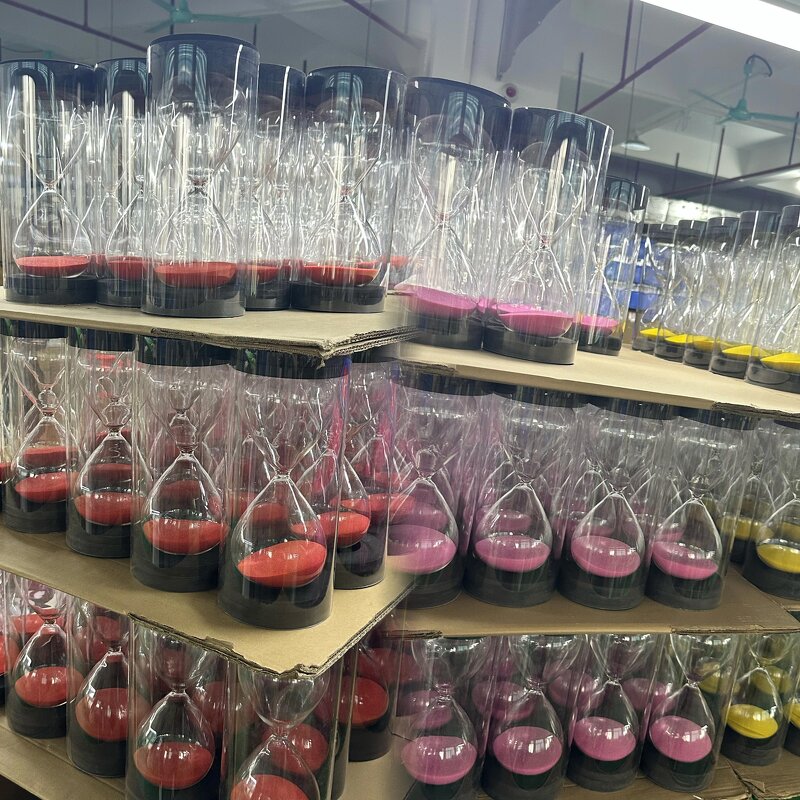 Moving Sand Art Picture - Round Glass 3D Painting Hourglass Home Office Decor