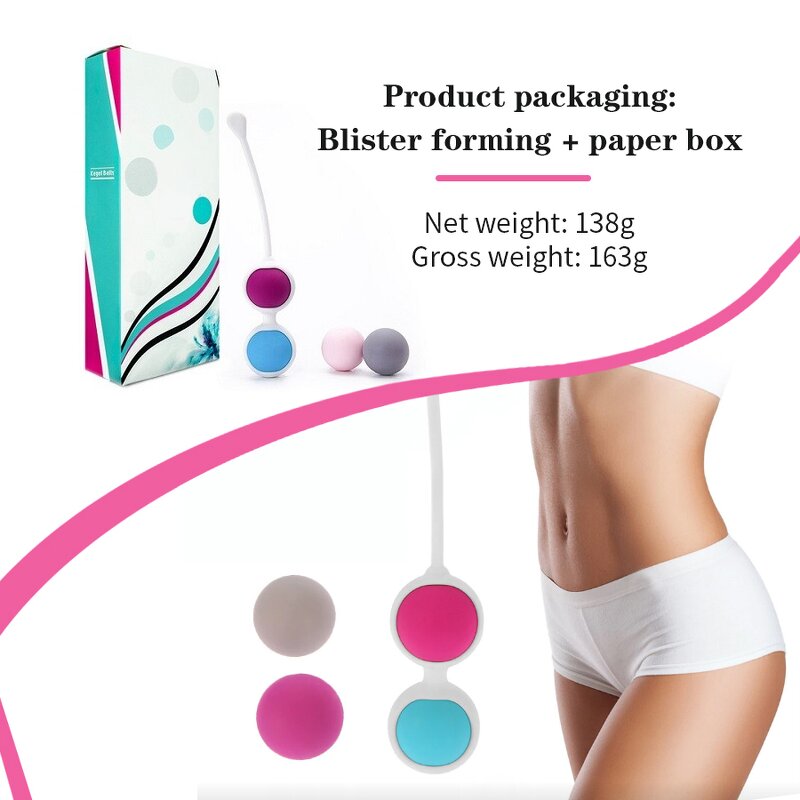 Kegel Ball Training Kit - 3 Set Silicone Ben Wa Ball Pelvic Floor Strengthening Tool