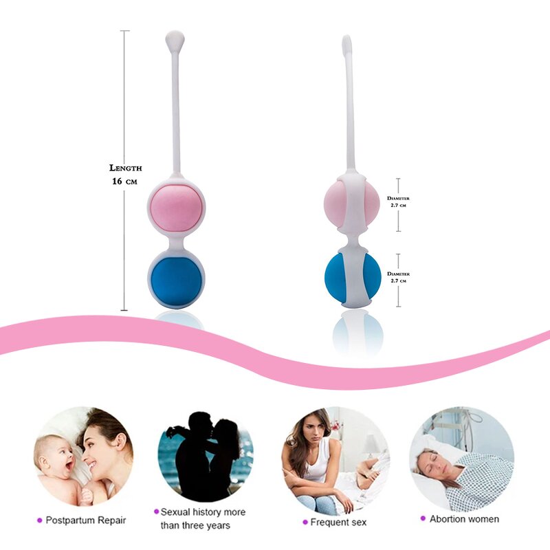 Silicone Love Balls - Waterproof Pelvic Floor Trainer 3 Balls Vaginal Muscle Tool