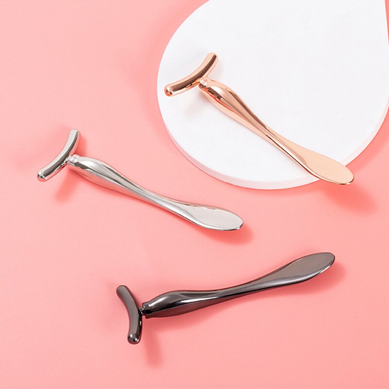 Metal T-handle Massager - Eye Cream Applicator Facial Scraper Beauty Care Tool