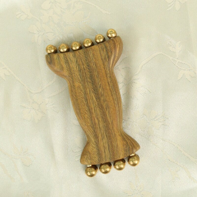 Wooden Handheld Massager - Anti-Fatigue Round Heads Full Body Relaxation Tool