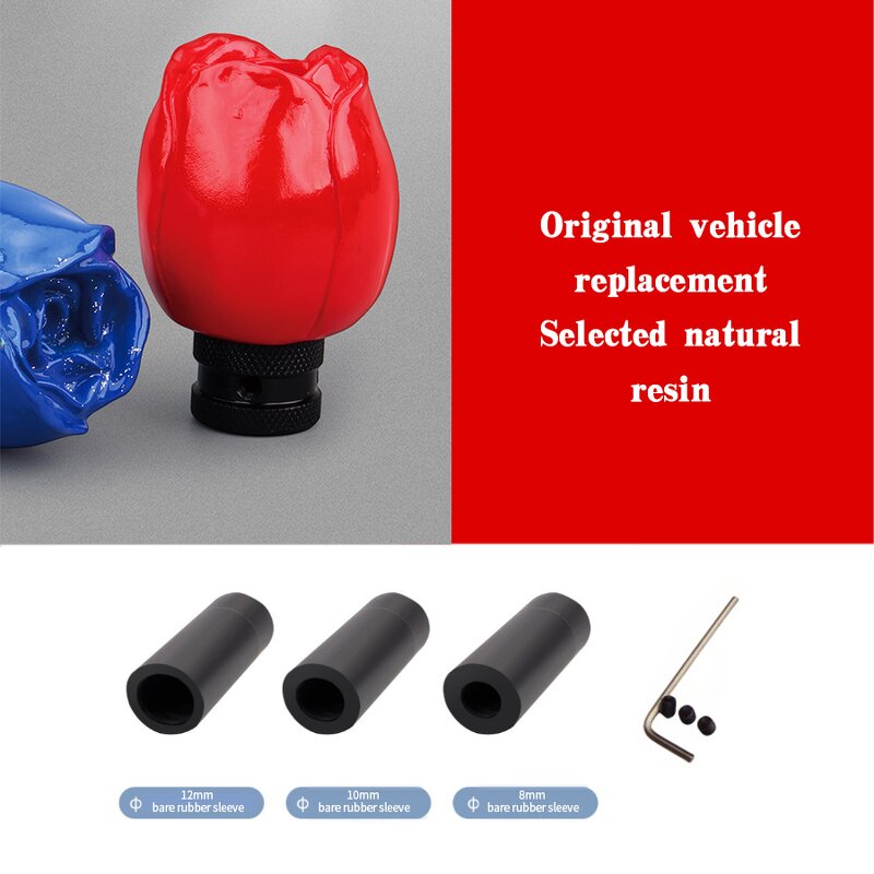 Racing Gear Shift Knob - Universal Manual Marble Pearl Long Stick Auto Accessory
