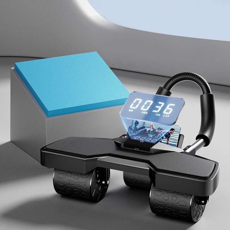 Three-Wheel Abdominal Wheel - Women Home Use Exercise Band Belly Fat Reduction Tool