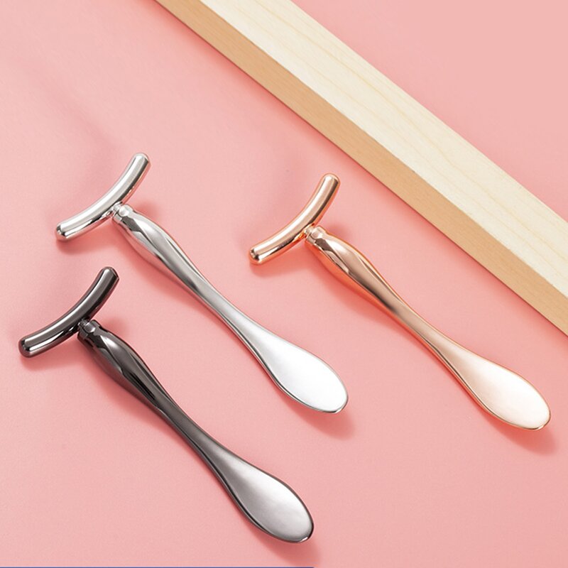 T-type Metal Massager - Dual-end Cream Scoop Face Eye Care Beauty Tool