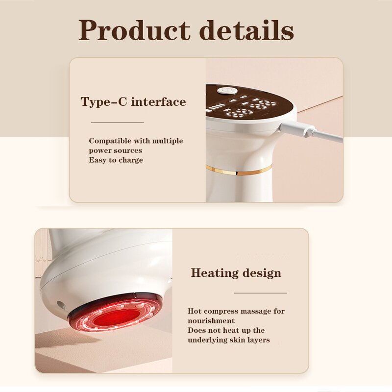 LCD Gua Sha Device - Electric Scraping Cupping Warm Compress Lymphatic Drainage