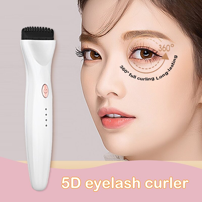 Mini Eyelash Curler - Portable Rechargeable USB Power Makeup Beauty Tool Box