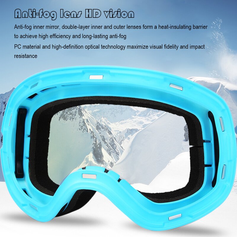 Interchangeable Ski Goggles - Anti-Fog UV Protection Men Women Snowboarding Tool